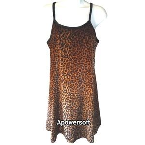Leopard Print Slip Dress
